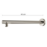 ⁦זרוע לראש מקלחת 40 ס״מ עגולה ניקל מוברש BRASS⁩ – תמונה ⁦3⁩