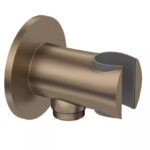 נקודת מים עגולה עם מתלה למזלף רוז גולד