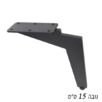 ⁦רגל לריהוט גובה 12-40 ס״מ דגם JUKE שחור מט⁩ – תמונה ⁦4⁩