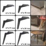⁦רגל לריהוט גובה 12-40 ס״מ דגם JUKE שחור מט⁩ – תמונה ⁦13⁩