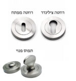 ⁦ידית לדלת מעוצבת 4033 שחור מט⁩ – תמונה ⁦2⁩