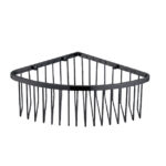 ⁦רשת פינתית גבוהה מעוגלת לקיר מקלחת שחור K701BL⁩ – תמונה ⁦3⁩
