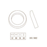 ⁦ידית עגולה דגם 317-G9 גרפיט⁩ – תמונה ⁦3⁩